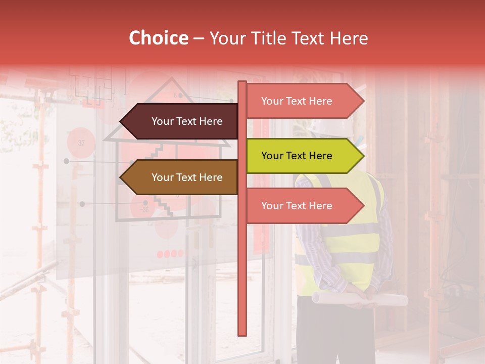 Hard Hat Hologram Display PowerPoint Template