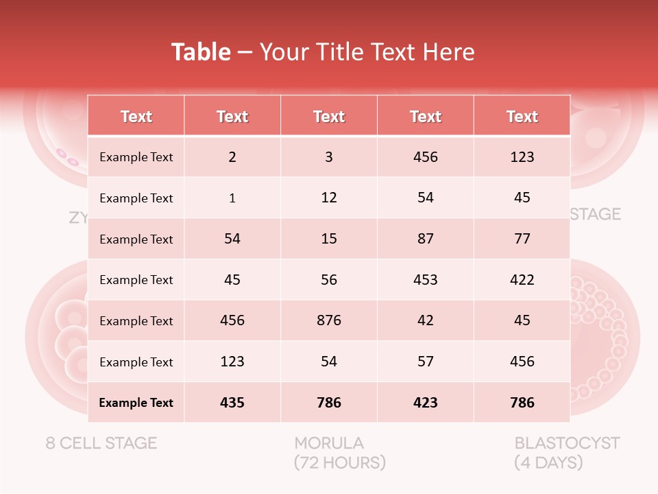 Embryo Health Embryology PowerPoint Template