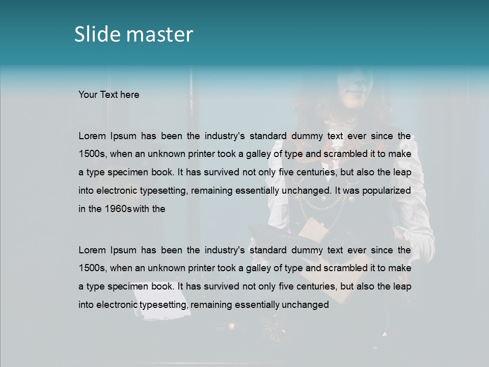 Handset Copper Girl PowerPoint Template