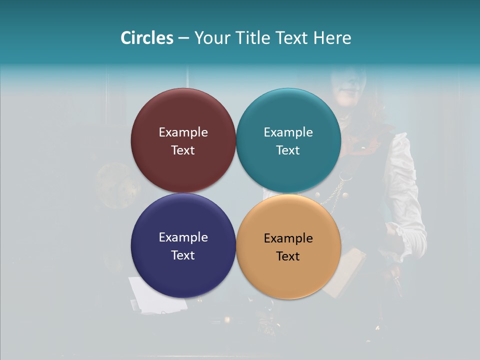 Handset Copper Girl PowerPoint Template