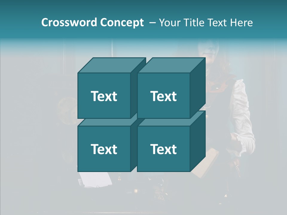 Handset Copper Girl PowerPoint Template