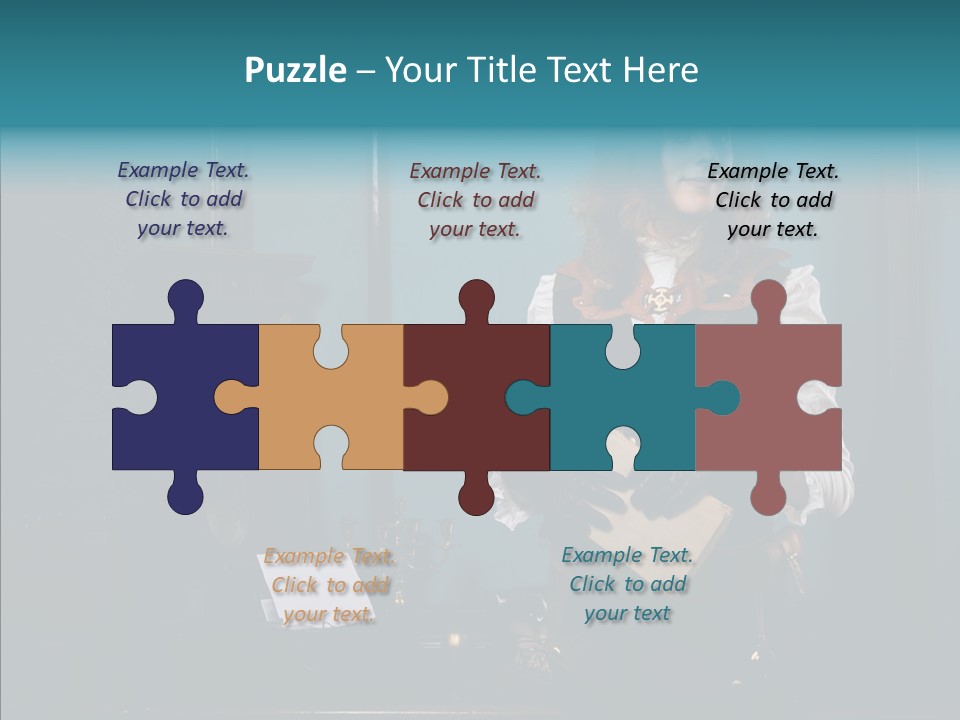 Handset Copper Girl PowerPoint Template