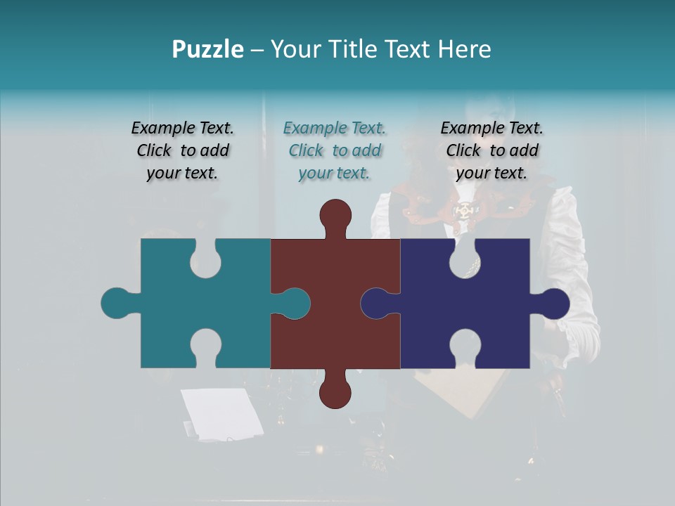 Handset Copper Girl PowerPoint Template