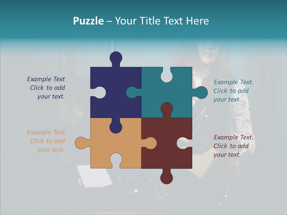 Handset Copper Girl PowerPoint Template