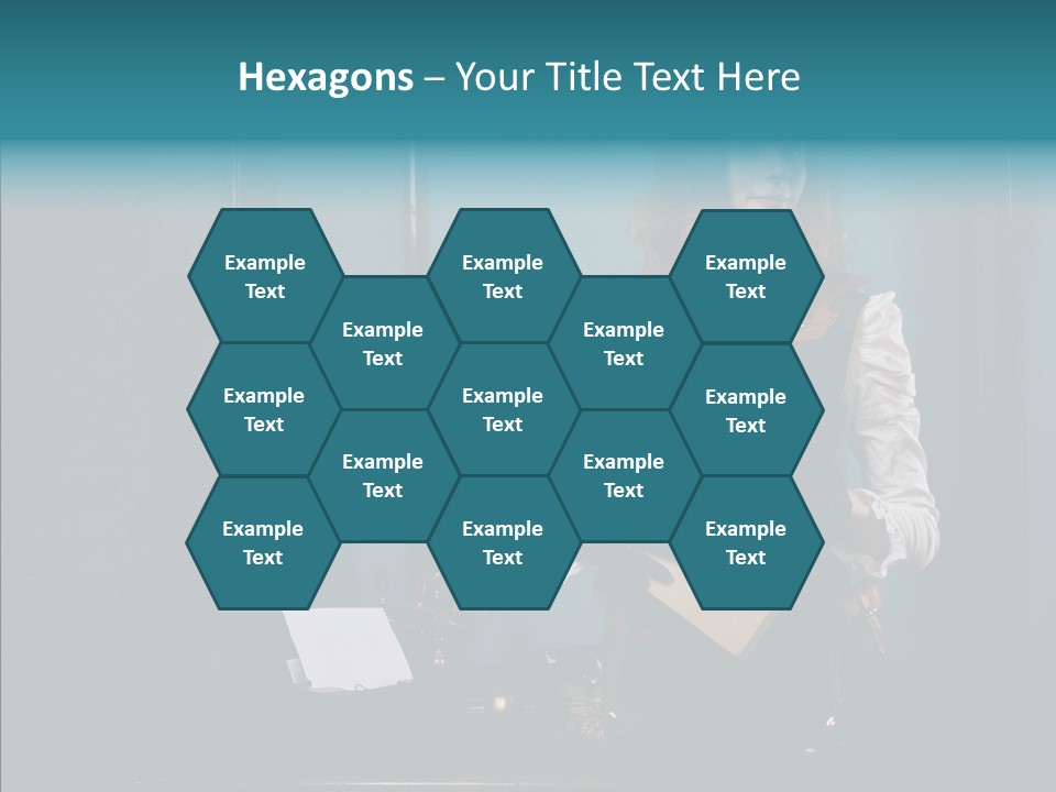 Handset Copper Girl PowerPoint Template