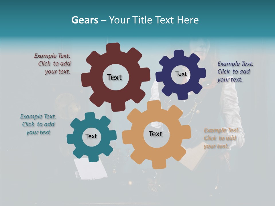 Handset Copper Girl PowerPoint Template