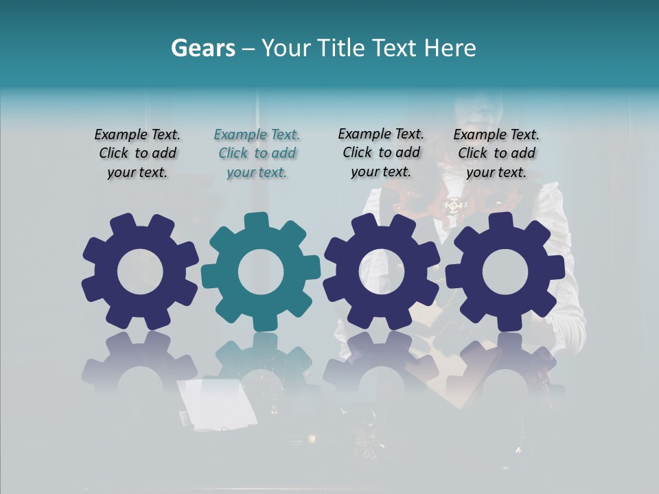 Handset Copper Girl PowerPoint Template