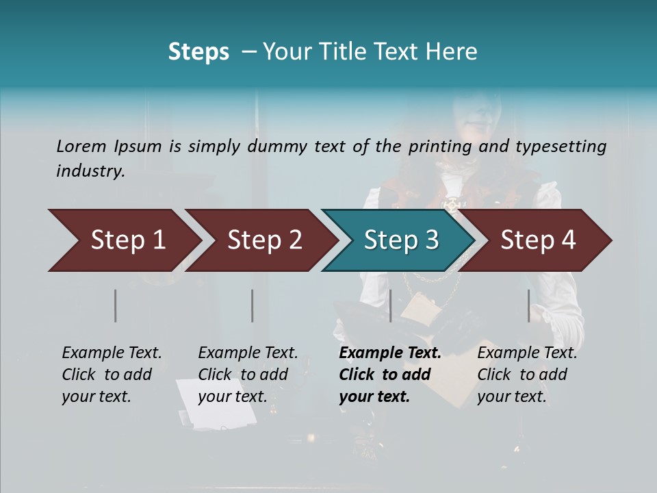 Handset Copper Girl PowerPoint Template