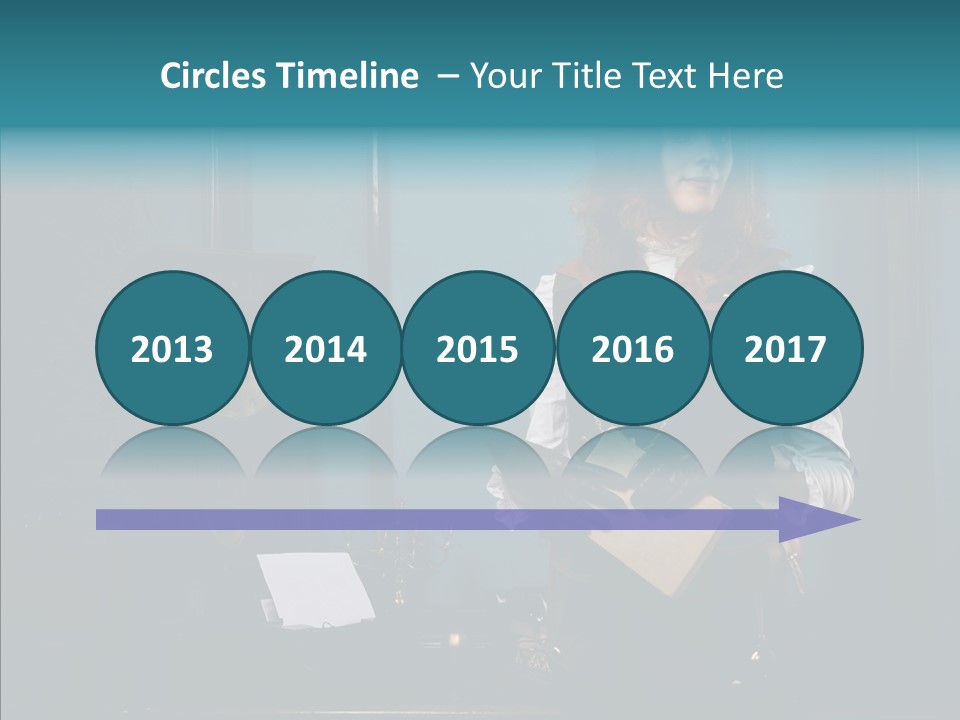 Handset Copper Girl PowerPoint Template