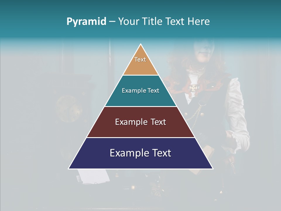 Handset Copper Girl PowerPoint Template