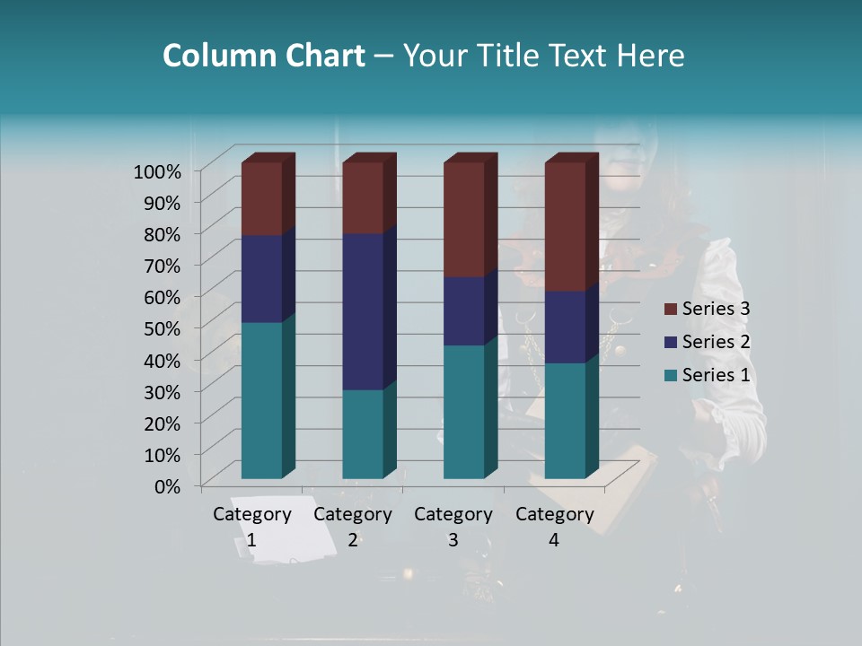 Handset Copper Girl PowerPoint Template