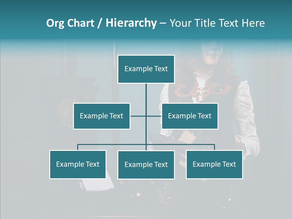 Handset Copper Girl PowerPoint Template