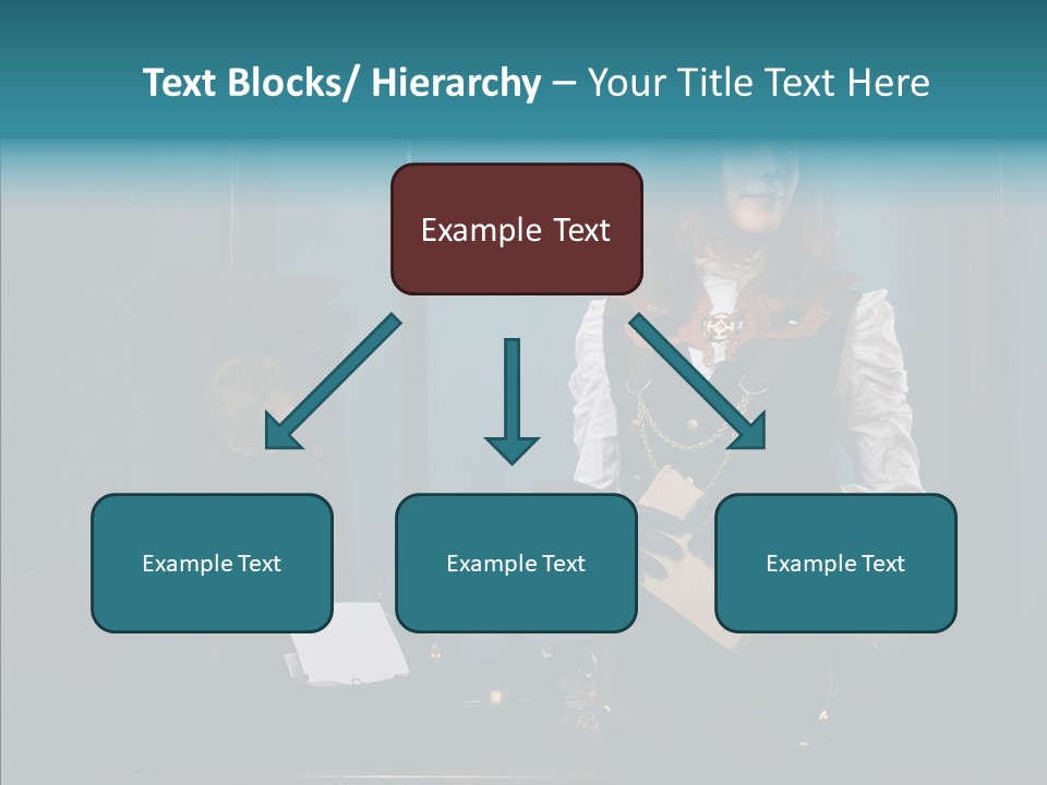 Handset Copper Girl PowerPoint Template