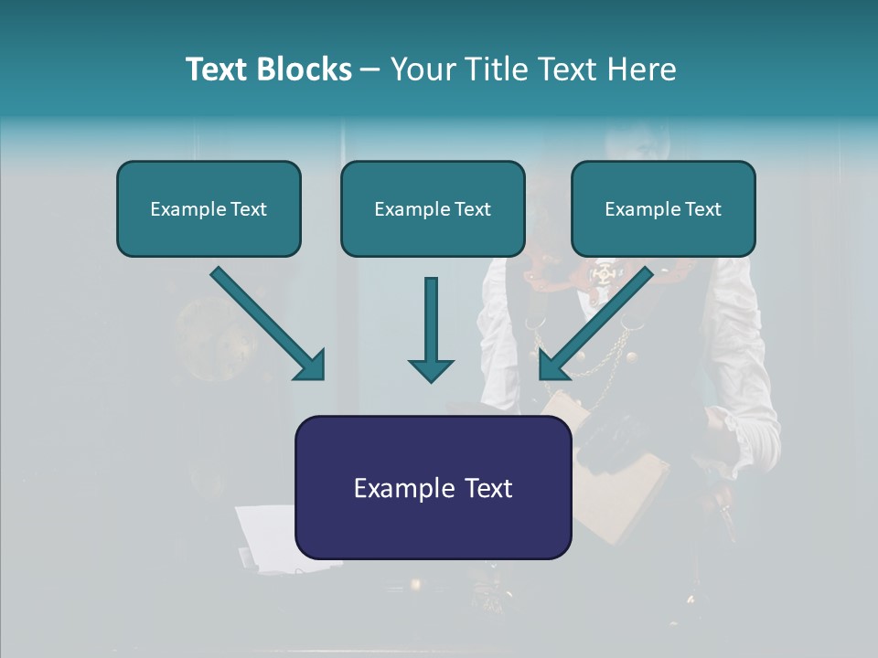 Handset Copper Girl PowerPoint Template