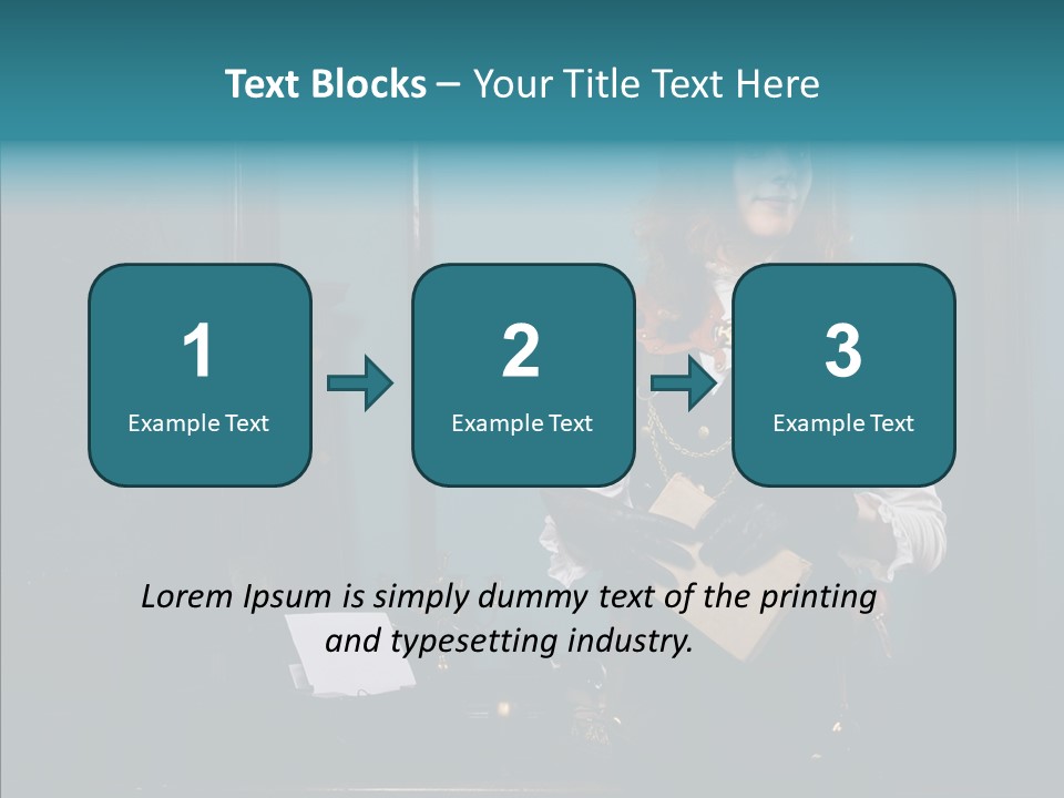 Handset Copper Girl PowerPoint Template