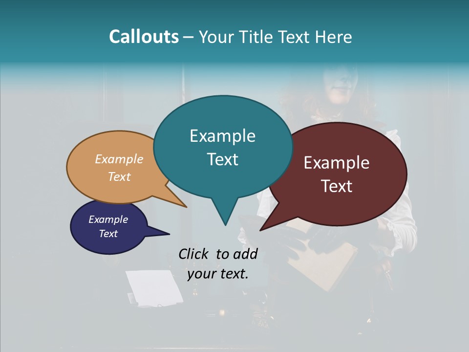 Handset Copper Girl PowerPoint Template