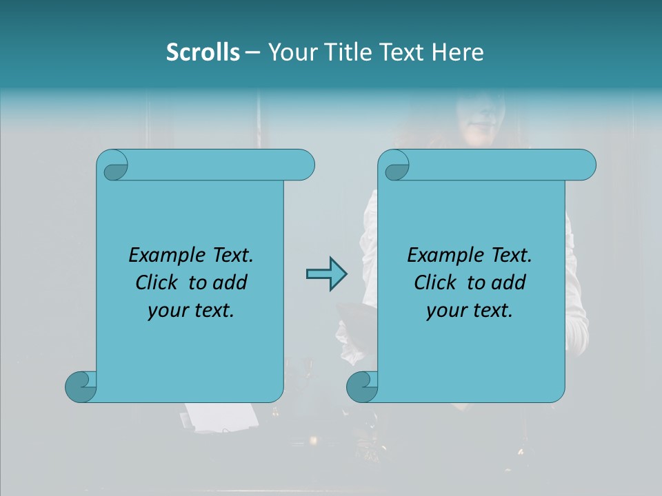Handset Copper Girl PowerPoint Template