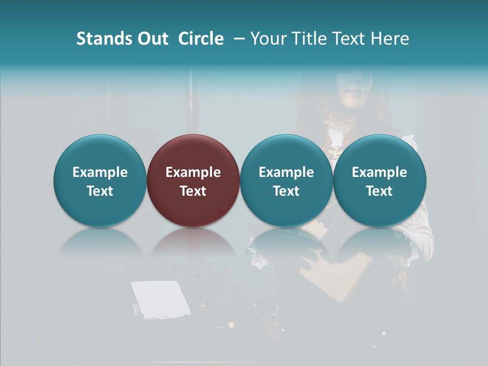 Handset Copper Girl PowerPoint Template