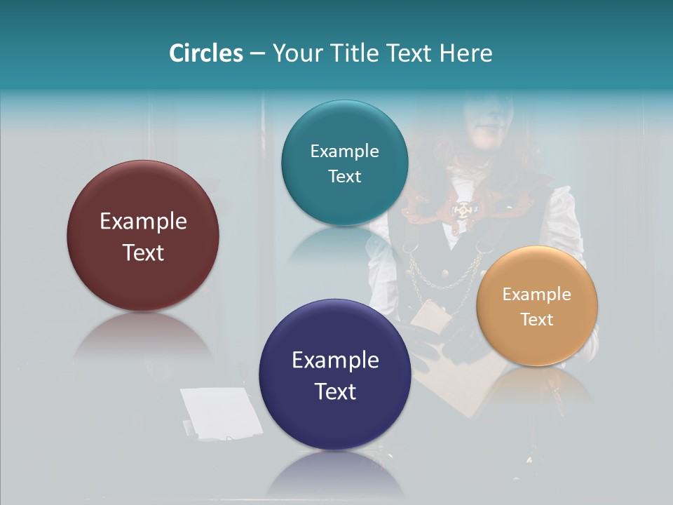 Handset Copper Girl PowerPoint Template