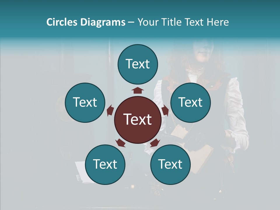 Handset Copper Girl PowerPoint Template