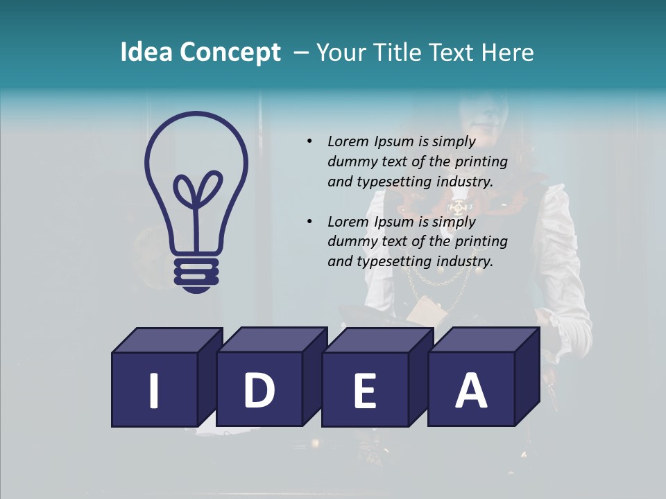 Handset Copper Girl PowerPoint Template