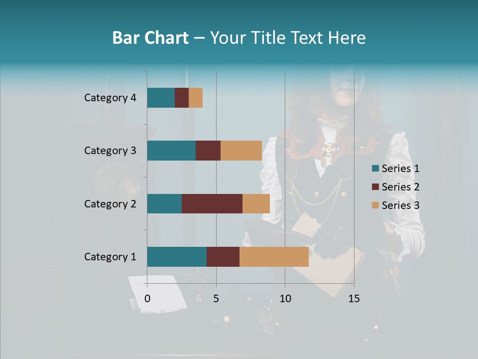 Handset Copper Girl PowerPoint Template