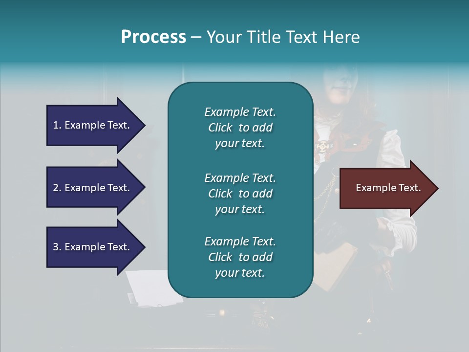 Handset Copper Girl PowerPoint Template