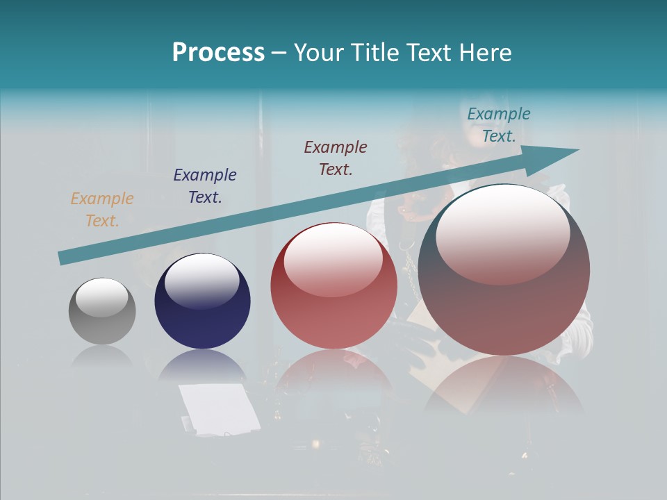 Handset Copper Girl PowerPoint Template