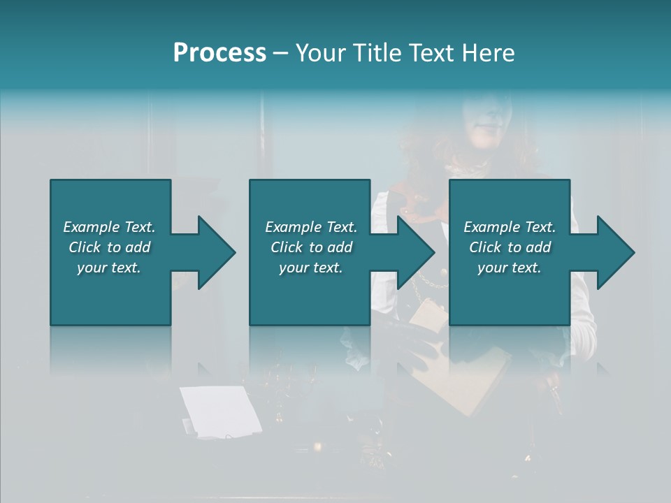 Handset Copper Girl PowerPoint Template