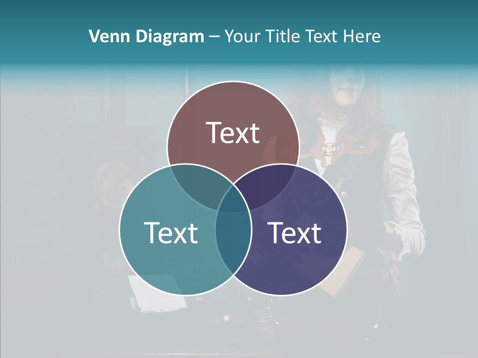 Handset Copper Girl PowerPoint Template