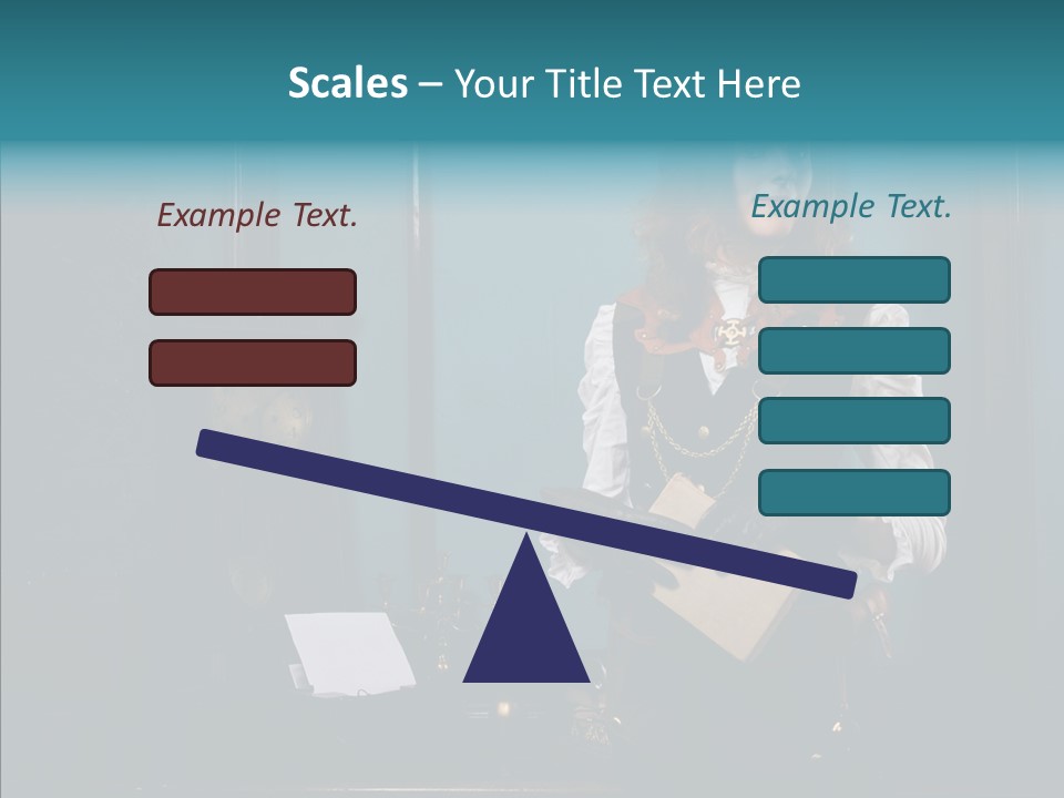 Handset Copper Girl PowerPoint Template