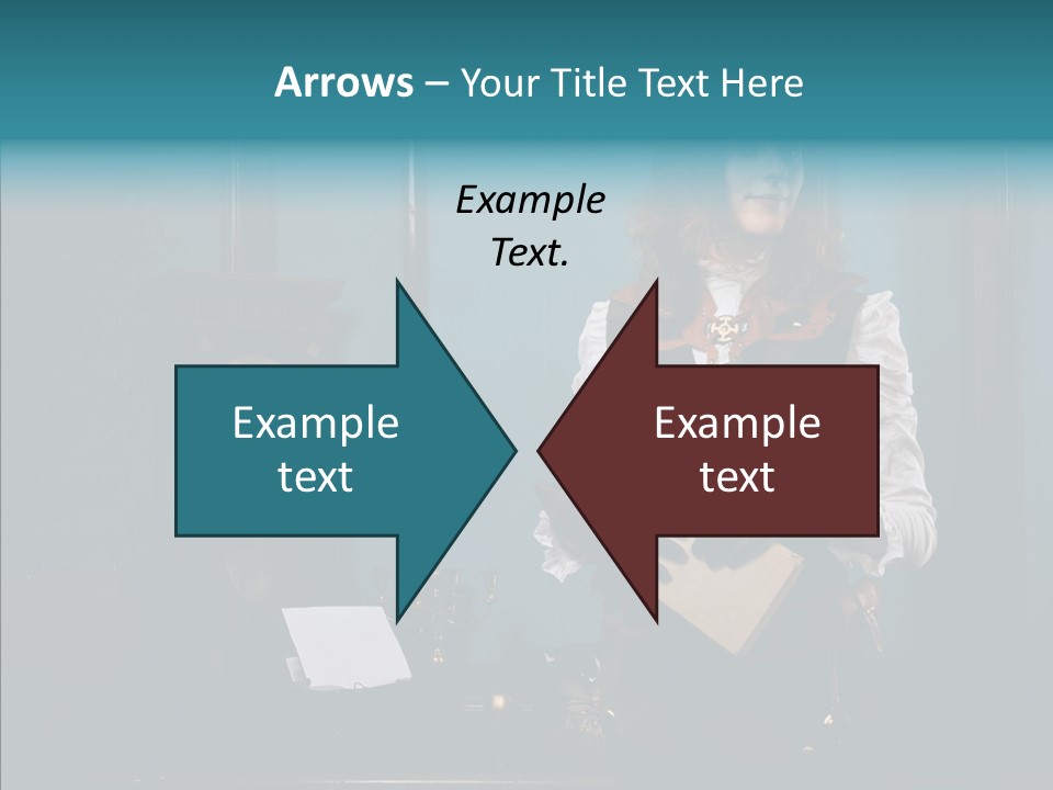 Handset Copper Girl PowerPoint Template