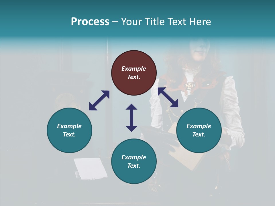 Handset Copper Girl PowerPoint Template