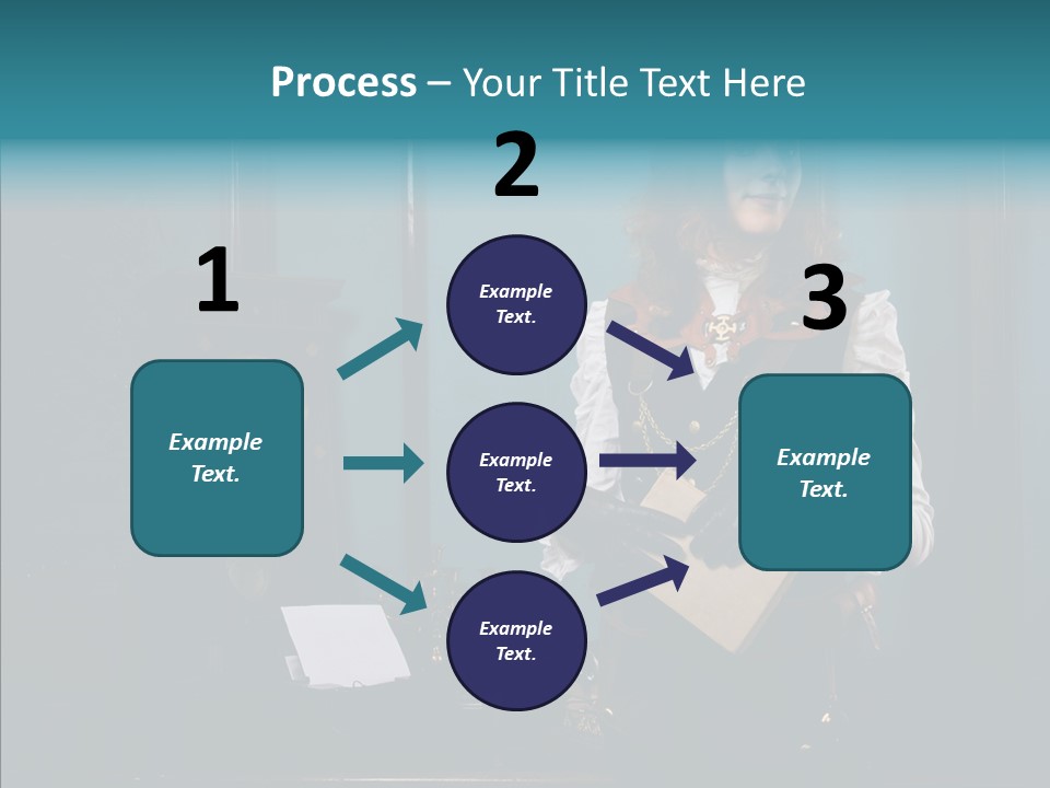 Handset Copper Girl PowerPoint Template