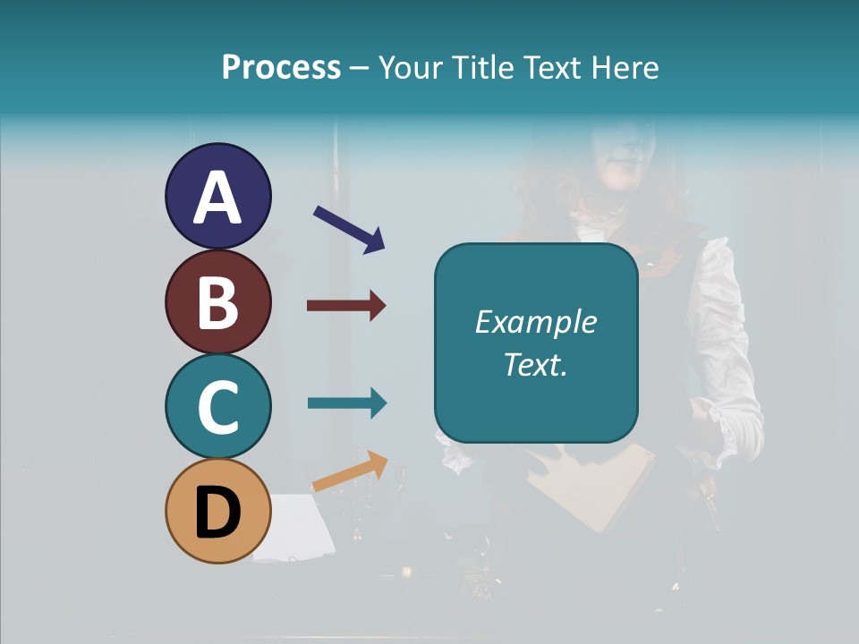 Handset Copper Girl PowerPoint Template