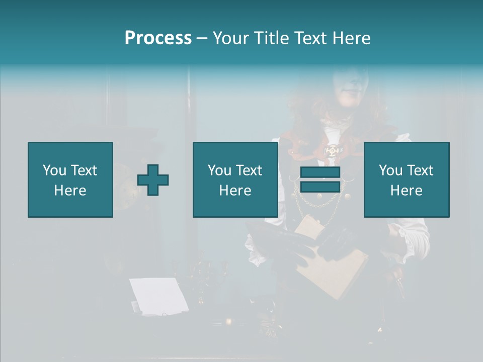 Handset Copper Girl PowerPoint Template