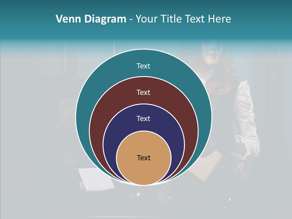 Handset Copper Girl PowerPoint Template