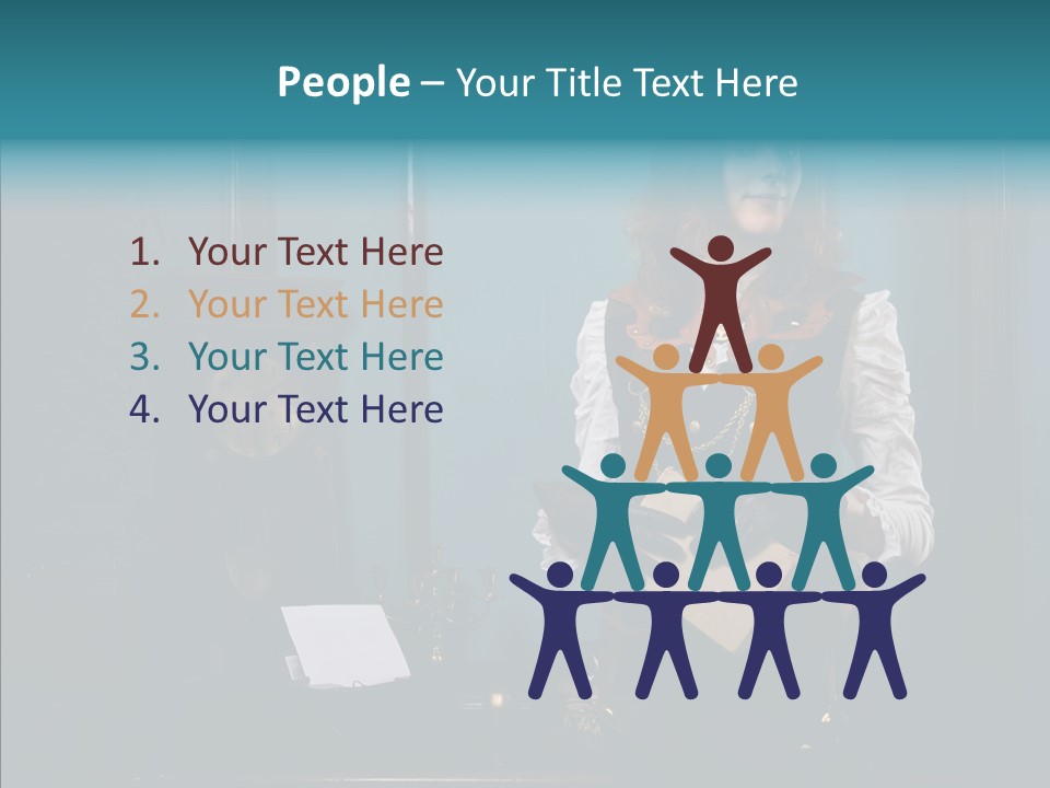 Handset Copper Girl PowerPoint Template