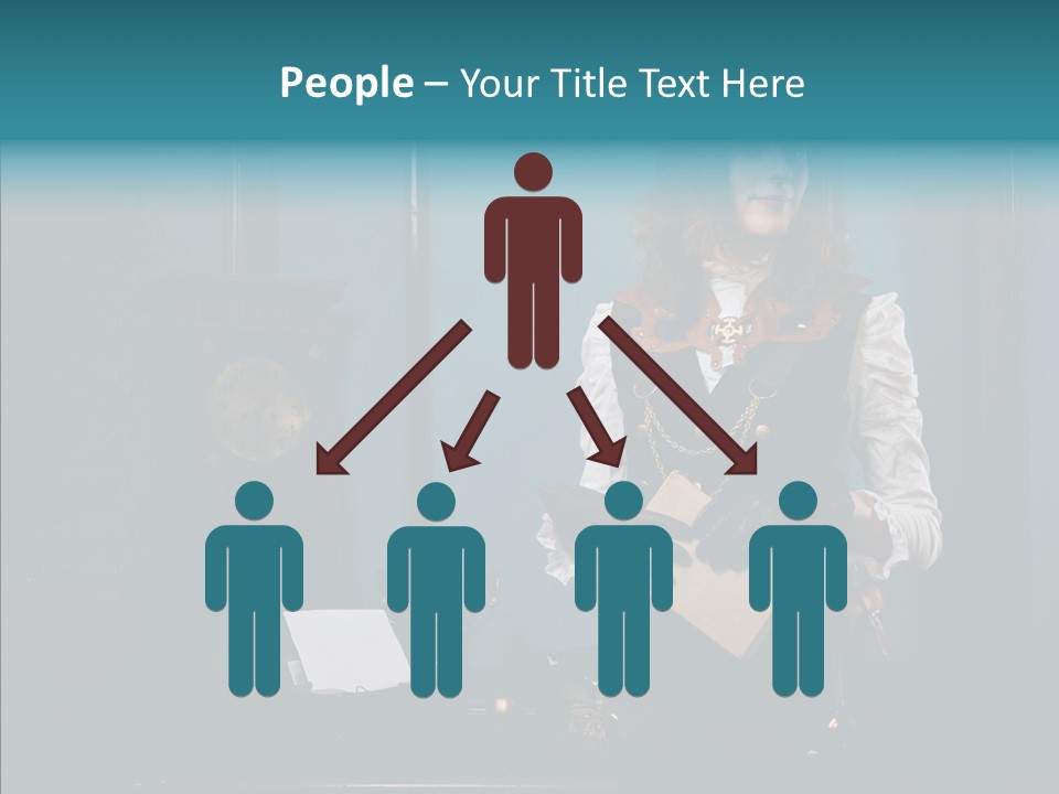 Handset Copper Girl PowerPoint Template