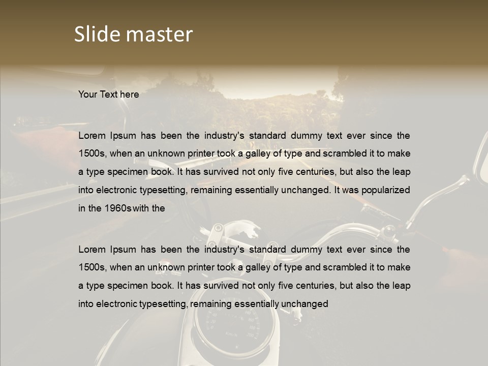 Rider Bar Speed PowerPoint Template