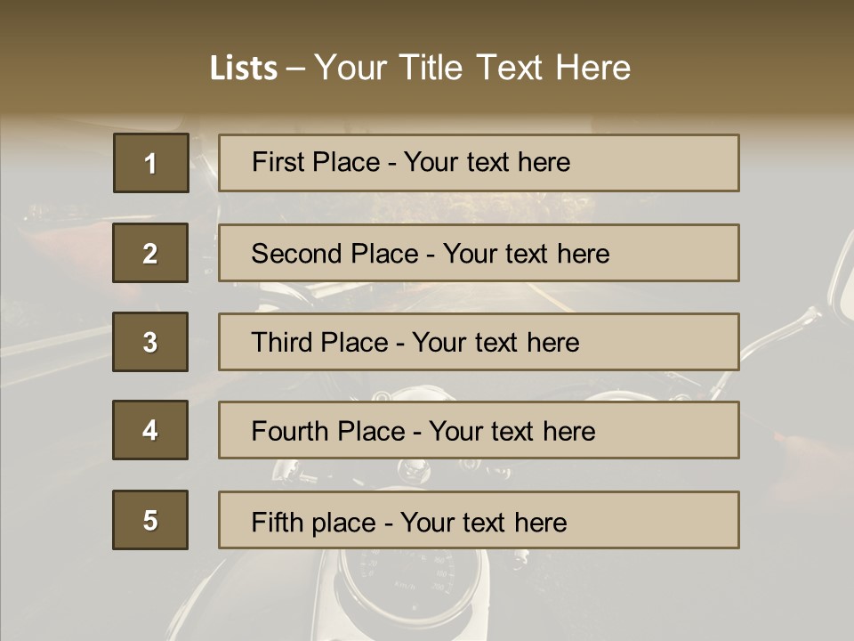 Rider Bar Speed PowerPoint Template