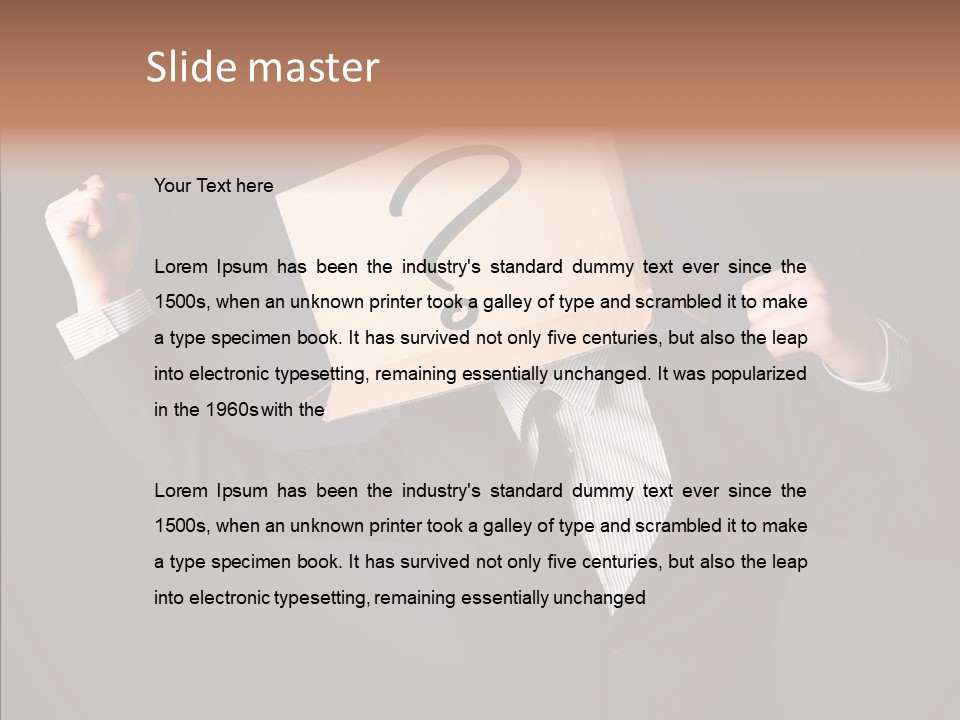 Hiding Drawn Doubt PowerPoint Template