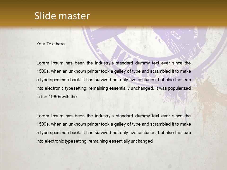 Spring Poster Grunge PowerPoint Template