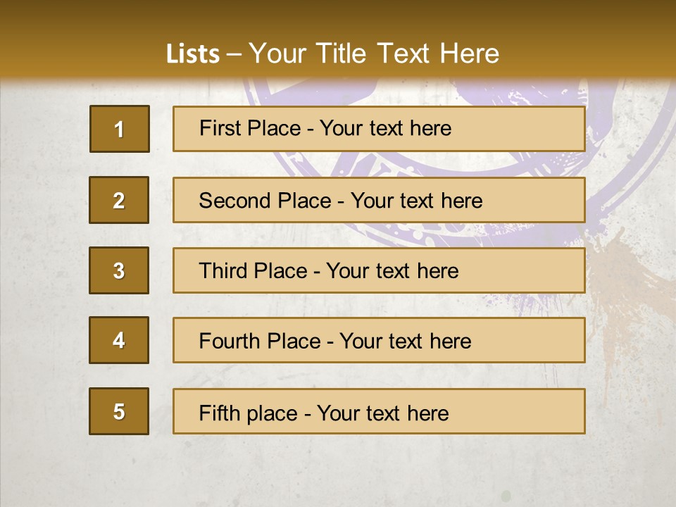 Spring Poster Grunge PowerPoint Template