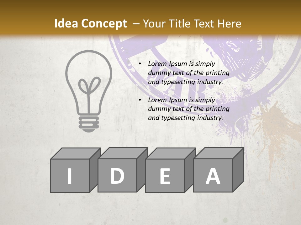 Spring Poster Grunge PowerPoint Template