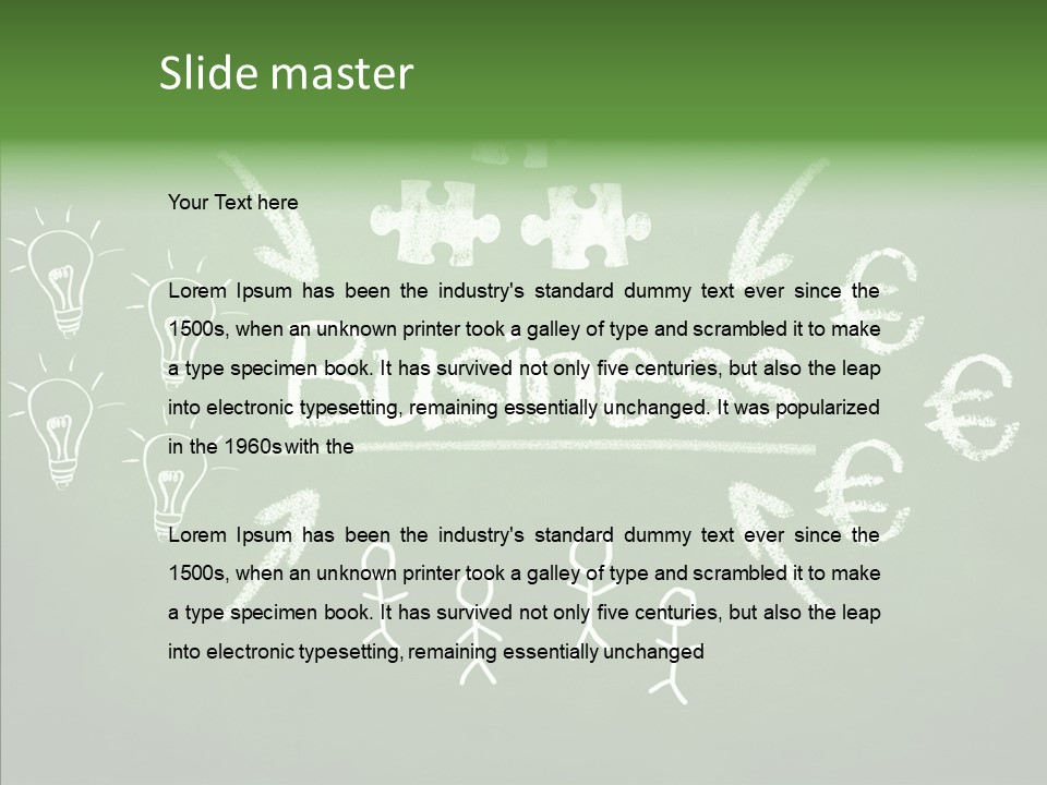 Target Words Success PowerPoint Template