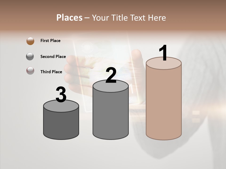Arm Person Smartphone PowerPoint Template