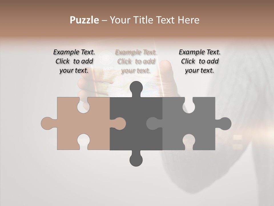 Arm Person Smartphone PowerPoint Template