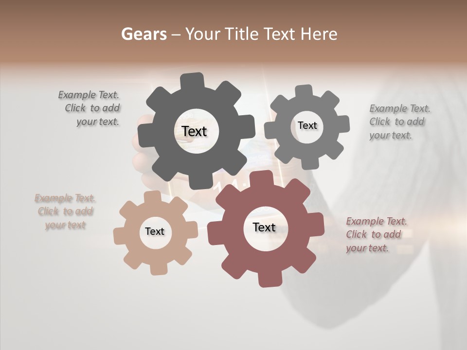 Arm Person Smartphone PowerPoint Template