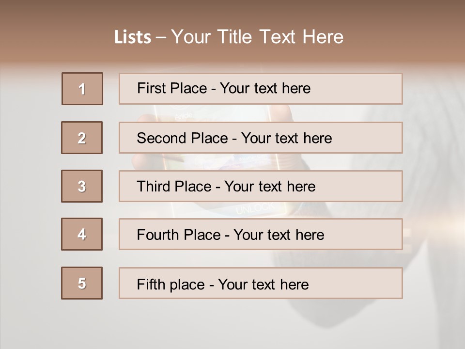 Arm Person Smartphone PowerPoint Template